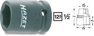 6-POINT IMPACT SOCKET i gruppen Hazet.se hos AD Butik rebro / Wallin & Stackeflt (900S-10)